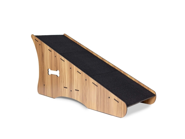 Rampa Para Cães Subir Sofá Cama 50 cm altura cor madeira