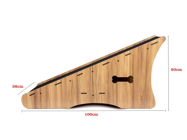 Rampa Para Cães Subir Sofá Cama 50 cm altura cor madeira - Image 2