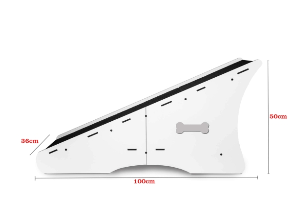 Rampa Para Cães Subir Sofá Cama 50 cm altura cor branco - Image 4