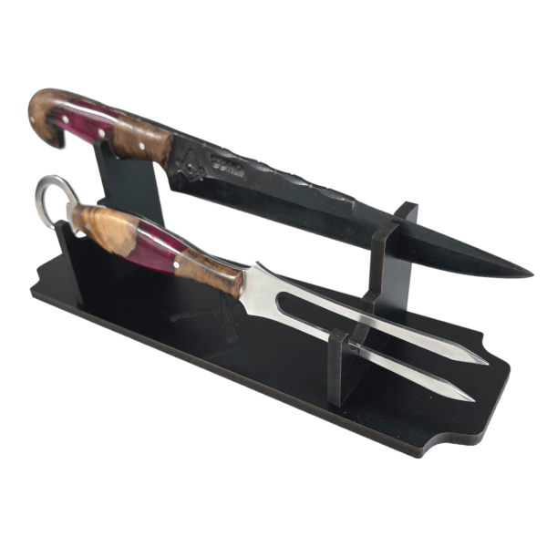 Suporte Expositor De Facas Artesanais Duplo cor mdf preto - Image 7
