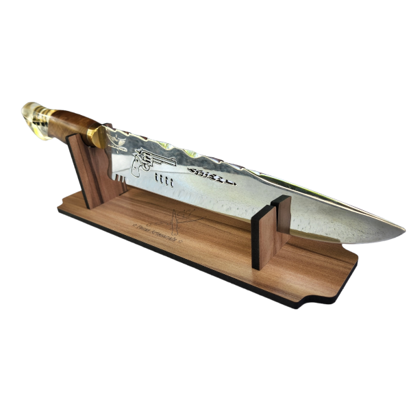 Suporte Expositor De Facas Artesanais Em Madeira Rustico - Image 2
