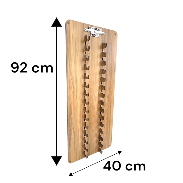 Expositor Para 15 Facas Para Fixação Na Parede Mdf cor madeira - Image 5
