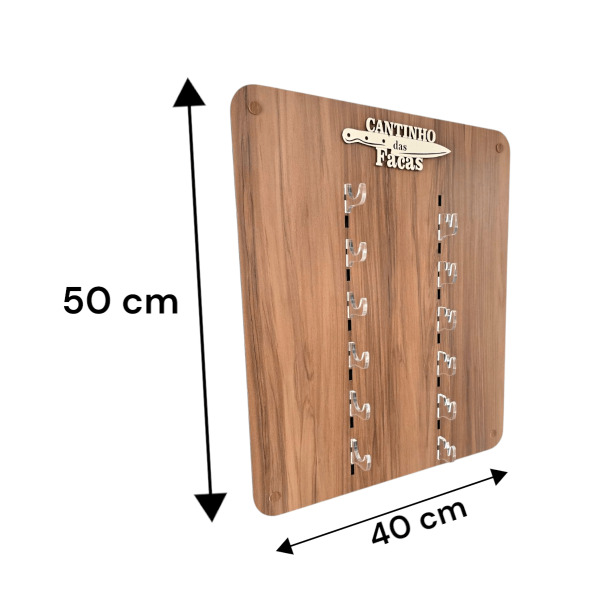Expositor Suporte Estante Para 6 Facas Em Mdf E Acrílico - Image 4