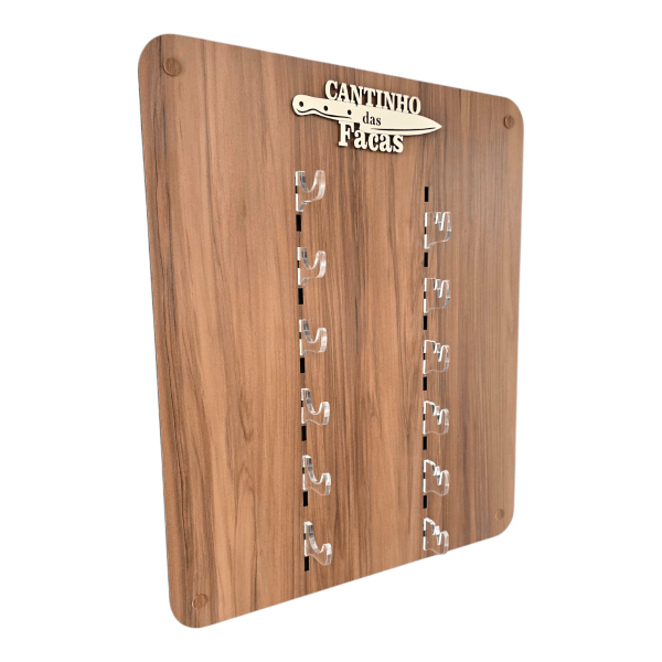 Expositor Suporte Estante Para 6 Facas Em Mdf E Acrílico - Image 2