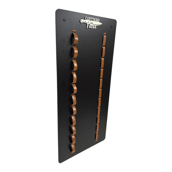 Suporte Expositor De Parede Display couro Para 11 Facas - Imagem 6